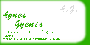 agnes gyenis business card